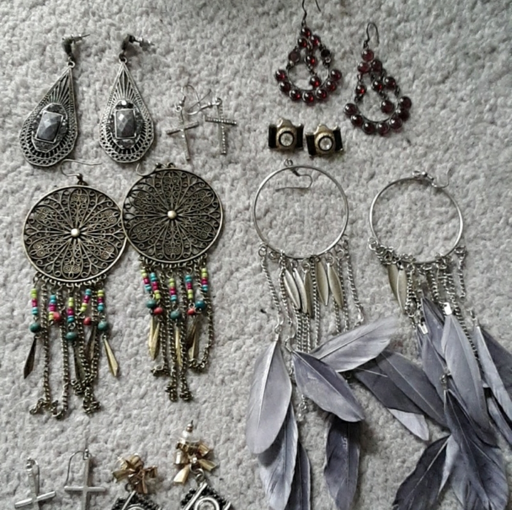 // EARRING LOT // BOHEMIAN JEWELRY